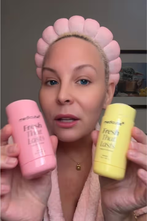 Jamielee’s Medicube short featuring Fresh That Lasts Deodorant